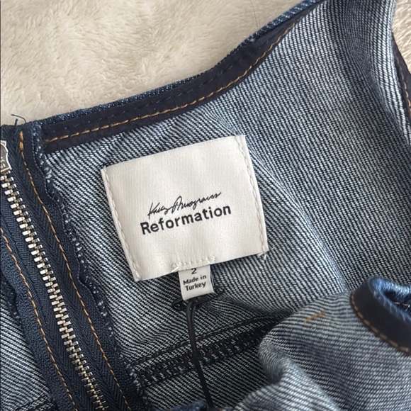 Reformation Blue Denim Corset Top - Picture 7 of 8